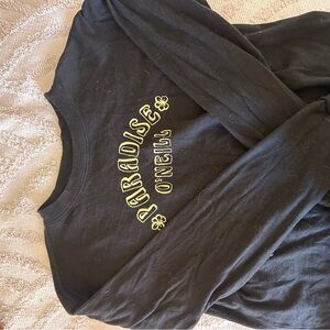 O'Neill Kids Black Long Sleeve Tee with Yellow Print